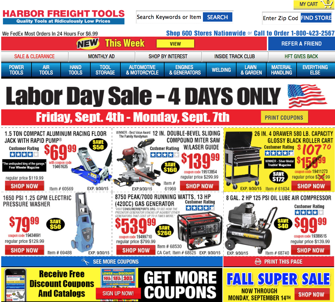 Harbor Freight Coupons Labor Day Design Corral