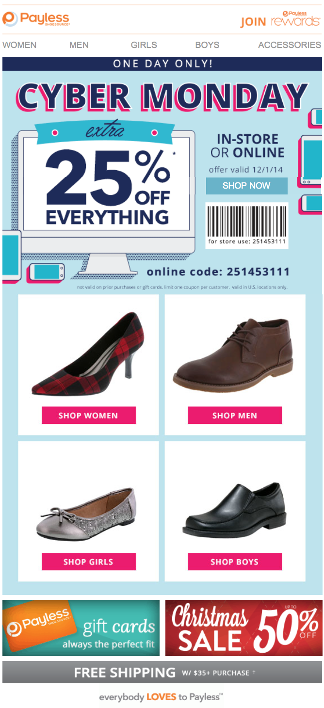 Payless Shoes Cyber Monday 2015: Sale, Deals  Coupons | Black Friday ...