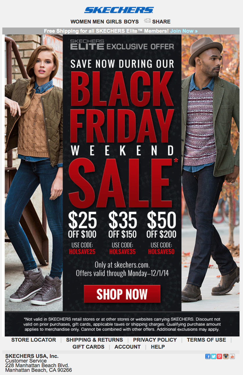Skechers Black Friday 2017 Sale & Shoe Deals | BlackerFriday.com - What Shoe Places Have Black Friday Deals