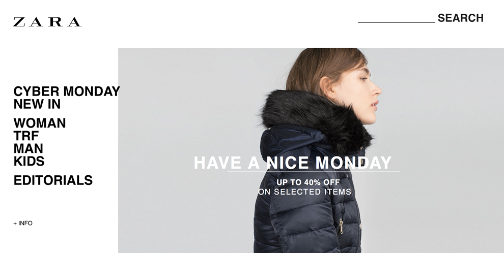 http://www.blackerfriday.com/wp-content/uploads/2015/10/Zara-Cyber-Monday-2015-Ad-Page-1.png