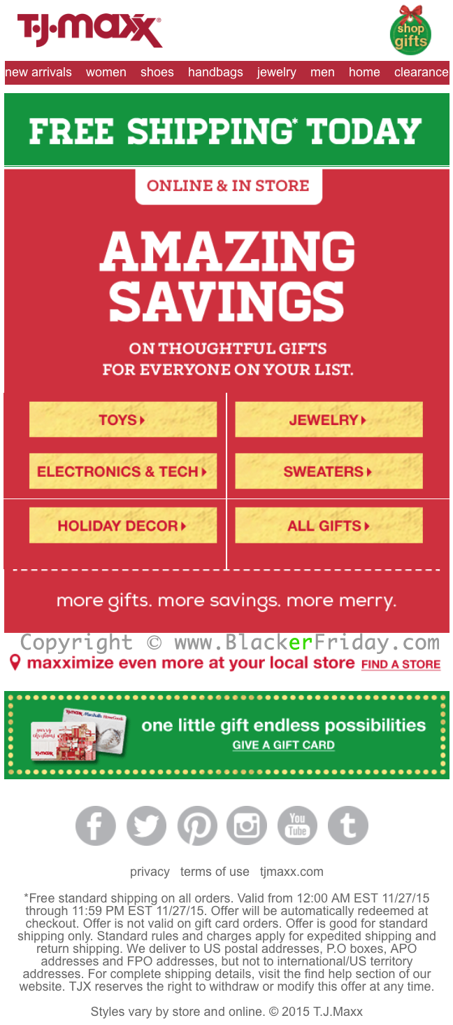 TJ Maxx Black Friday 2017 Sale & Deals Blacker Friday!