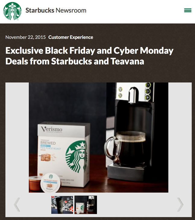 Starbucks black friday specials Nov 26, · On Black Friday this year, Starbucks is offering a special deal on a Stainless Steel Espresso Refill Tumbler, which you can use to get one espresso drink a .