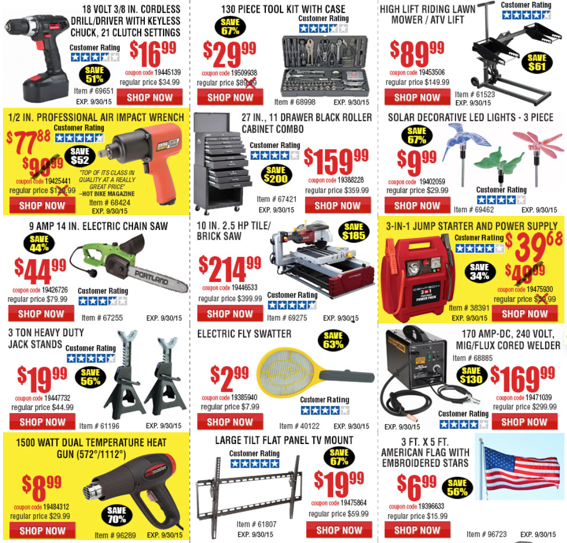 Harbor Freight Tools Labor Day Sale 2017 - Blacker Friday