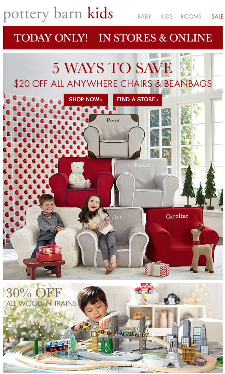 pottery barn outlet kids furniture