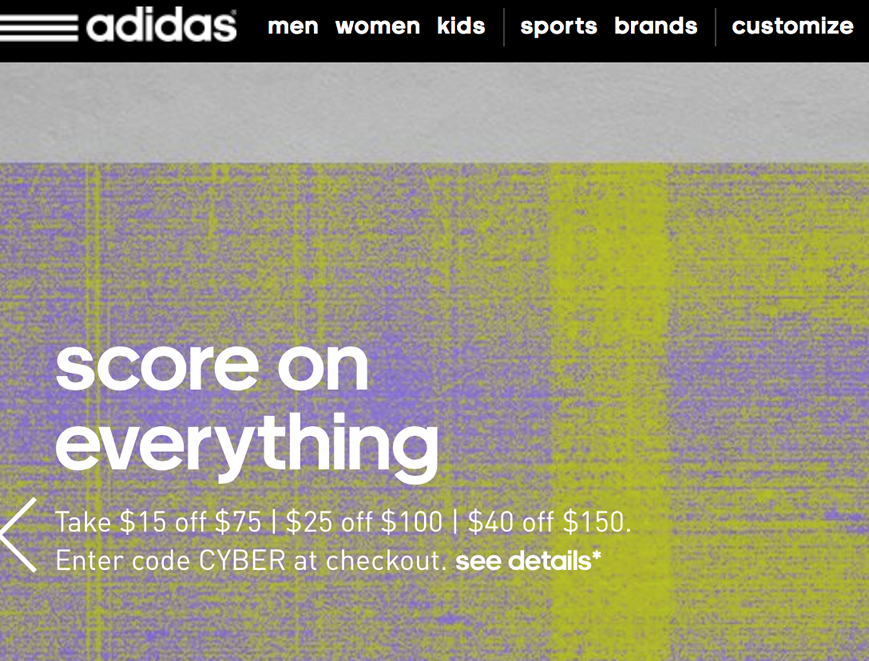 adidas cyber monday 2018