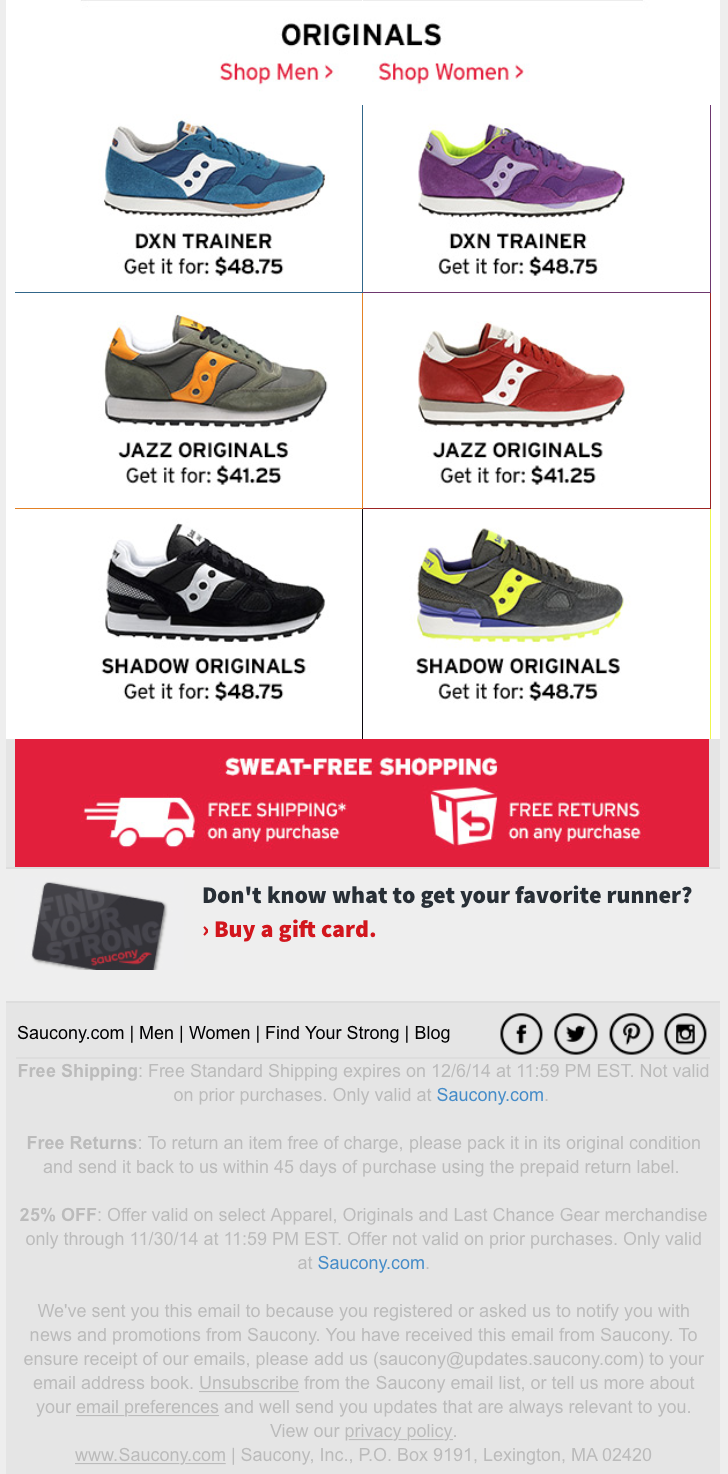 saucony offerte black friday