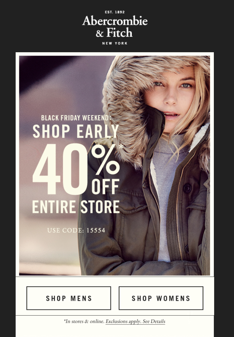 abercrombie thanksgiving sale