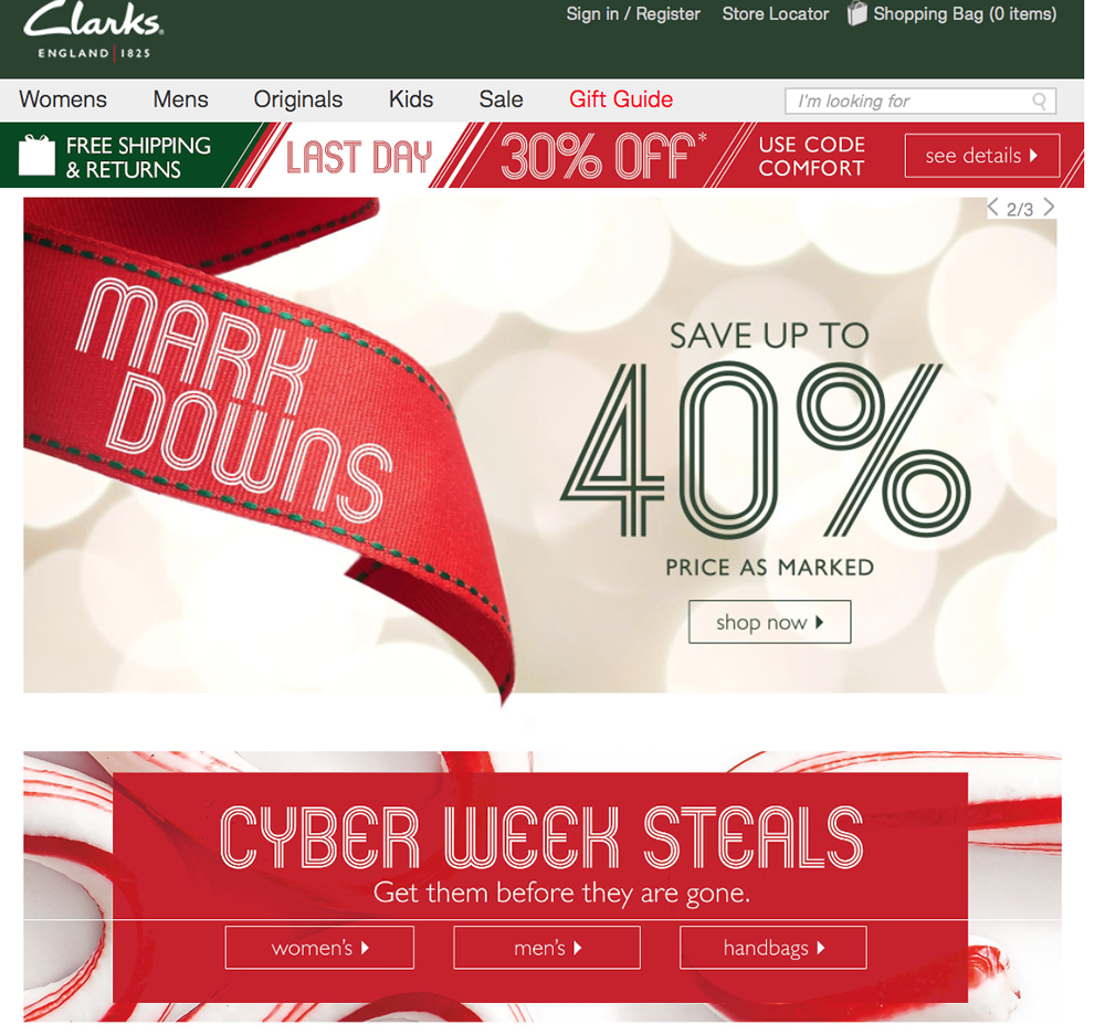 clarks cyber monday