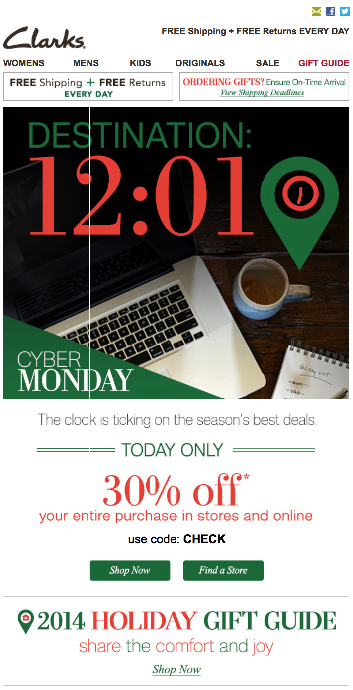 clarks cyber monday