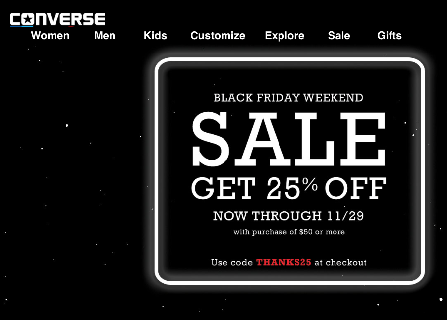Converse Black Friday 2022 Sale - Here's Blacker Friday