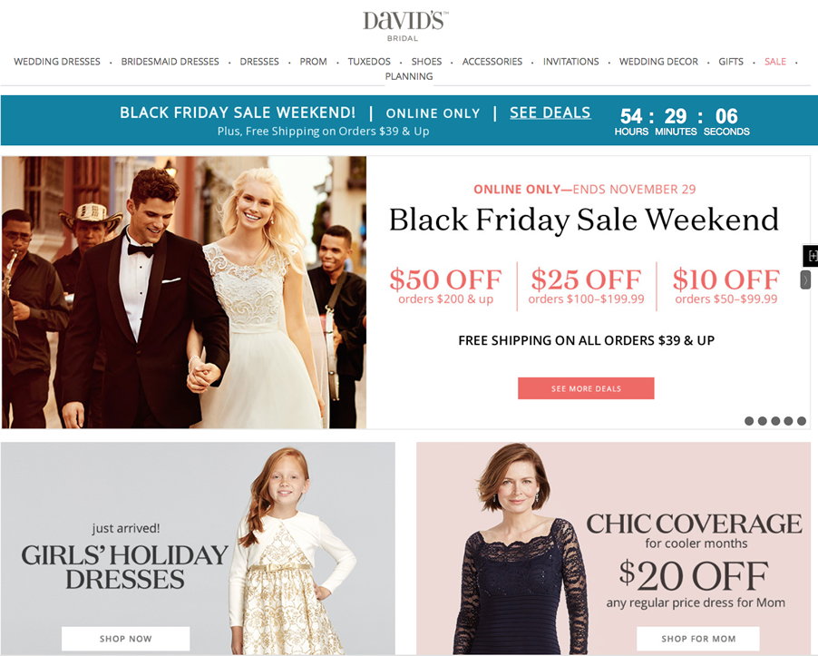 David's Bridal Black Friday 2020 Sale 