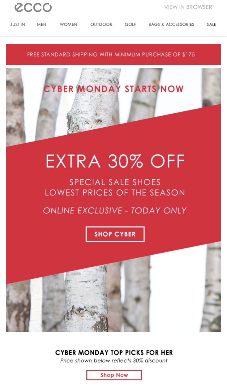 ecco cyber monday