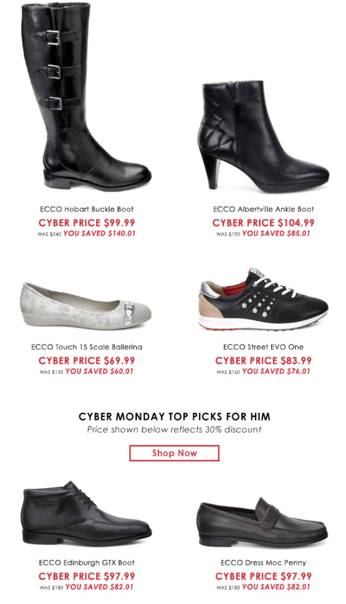 ecco cyber monday