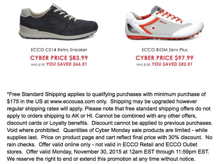 ecco cyber monday