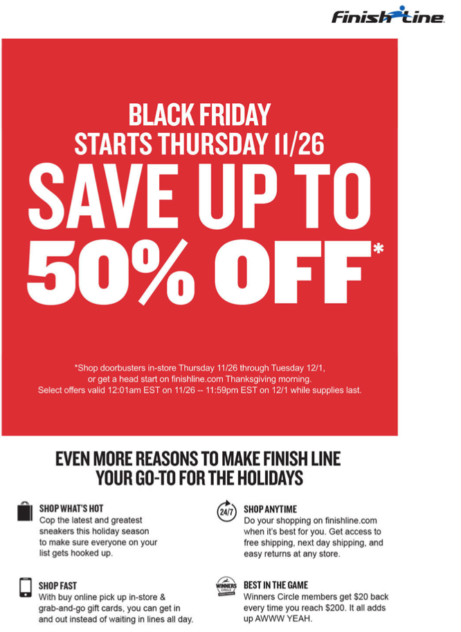 Finish Line Cyber Monday Sale 2020 