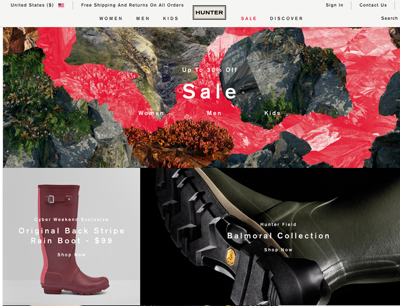 hunter boots cyber monday 2018