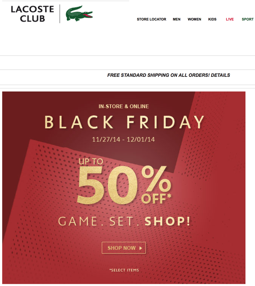 Lacoste Black Friday 2021 Sale - What 