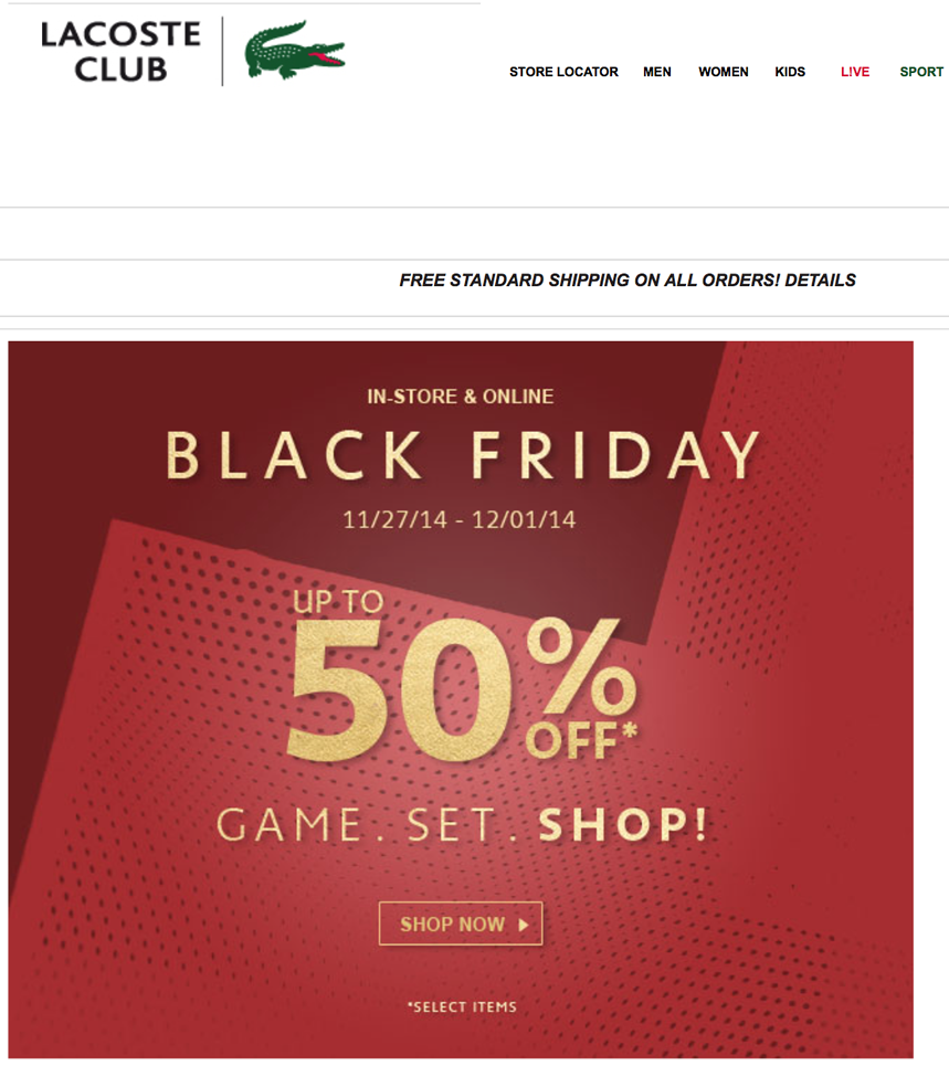 lacoste black friday sale 2018