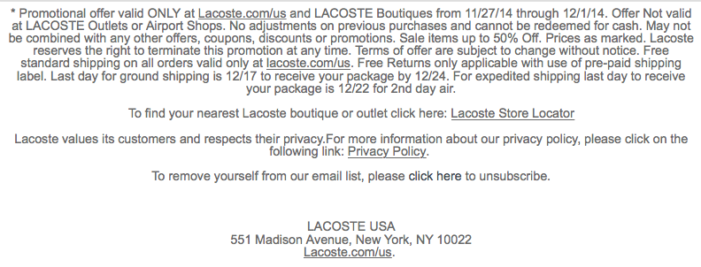 lacoste black friday sale 2018