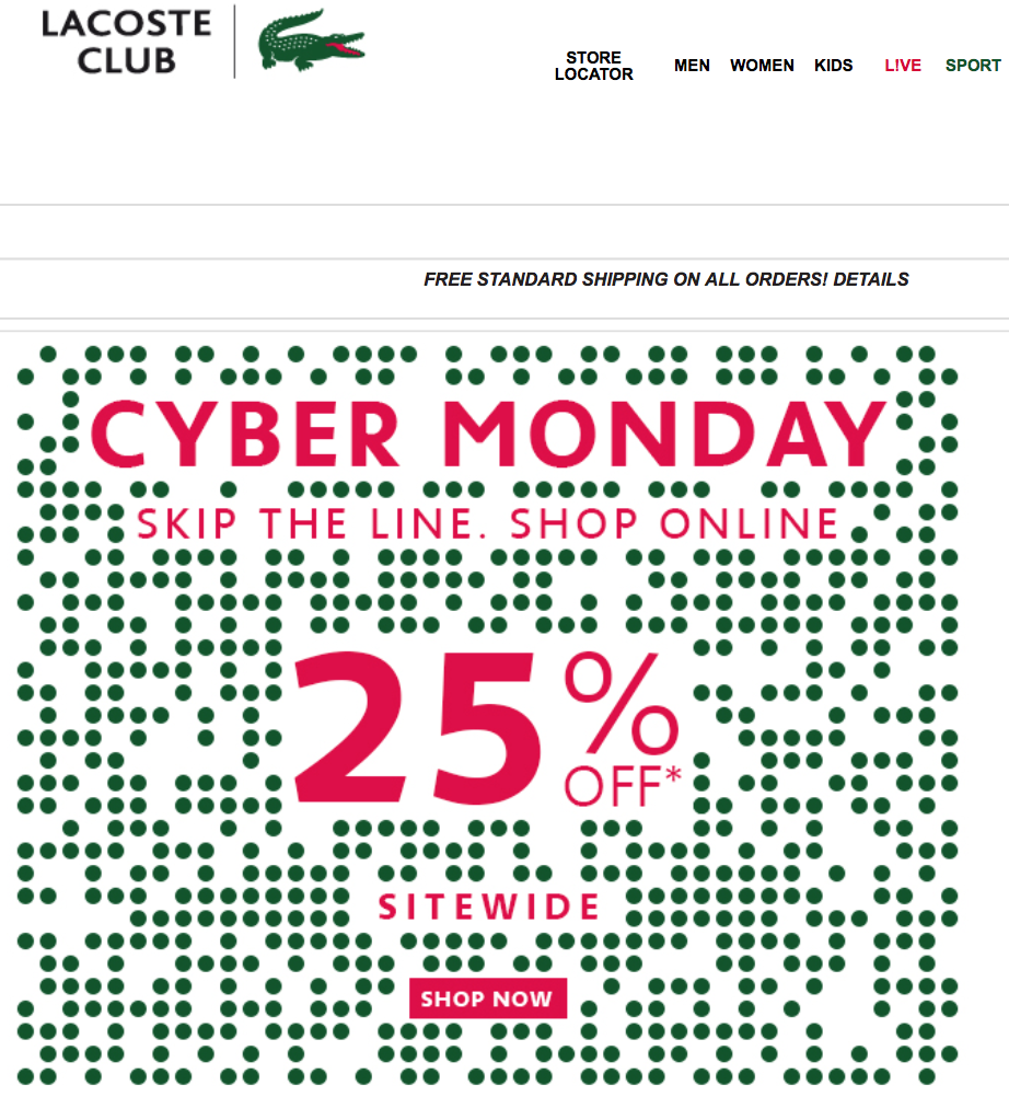 Lacoste Cyber Monday 2021 Sale - What 