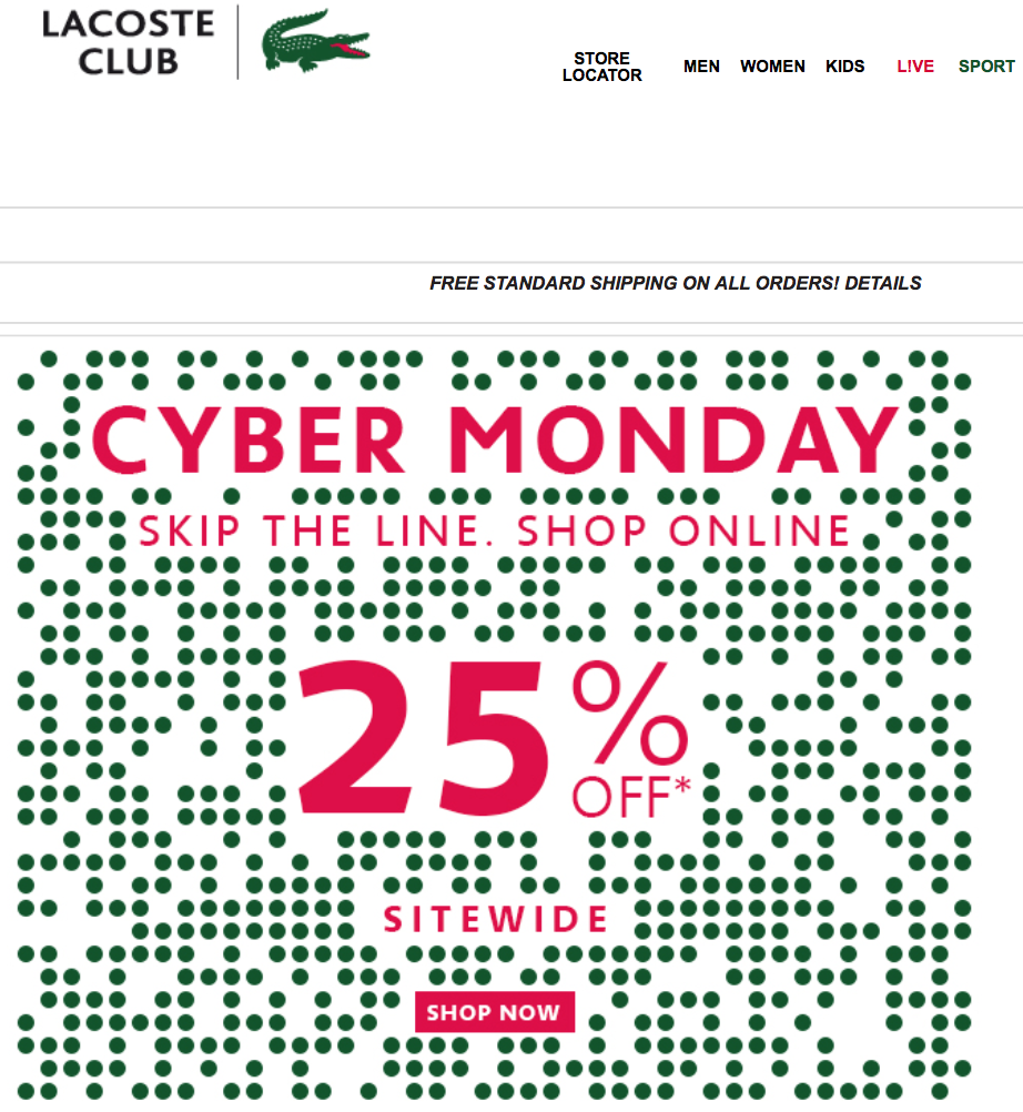 cyber monday lacoste