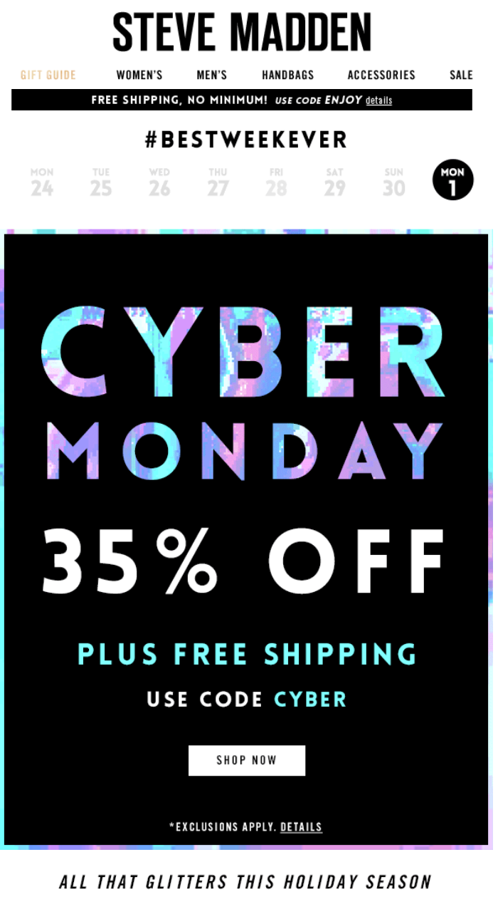 Steve Madden Cyber Monday Sale 2020 