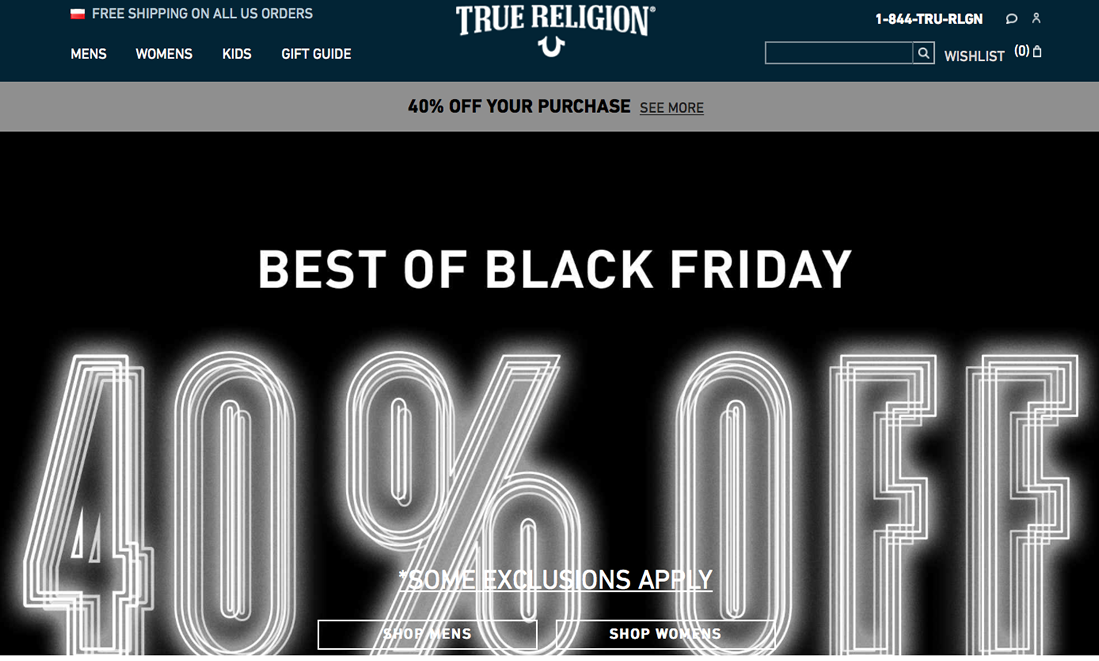 true religion black friday sale 2018