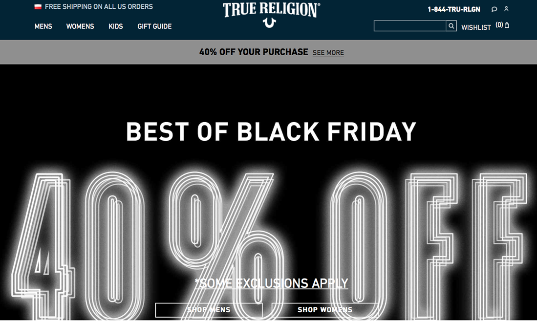 true religion black friday