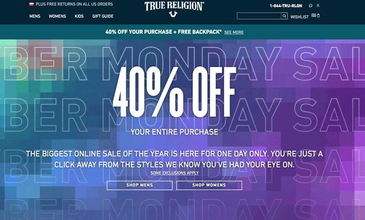 true religion cyber monday