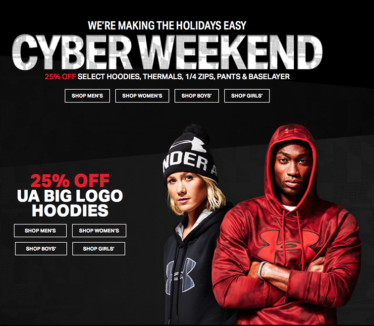 under armour cyber monday