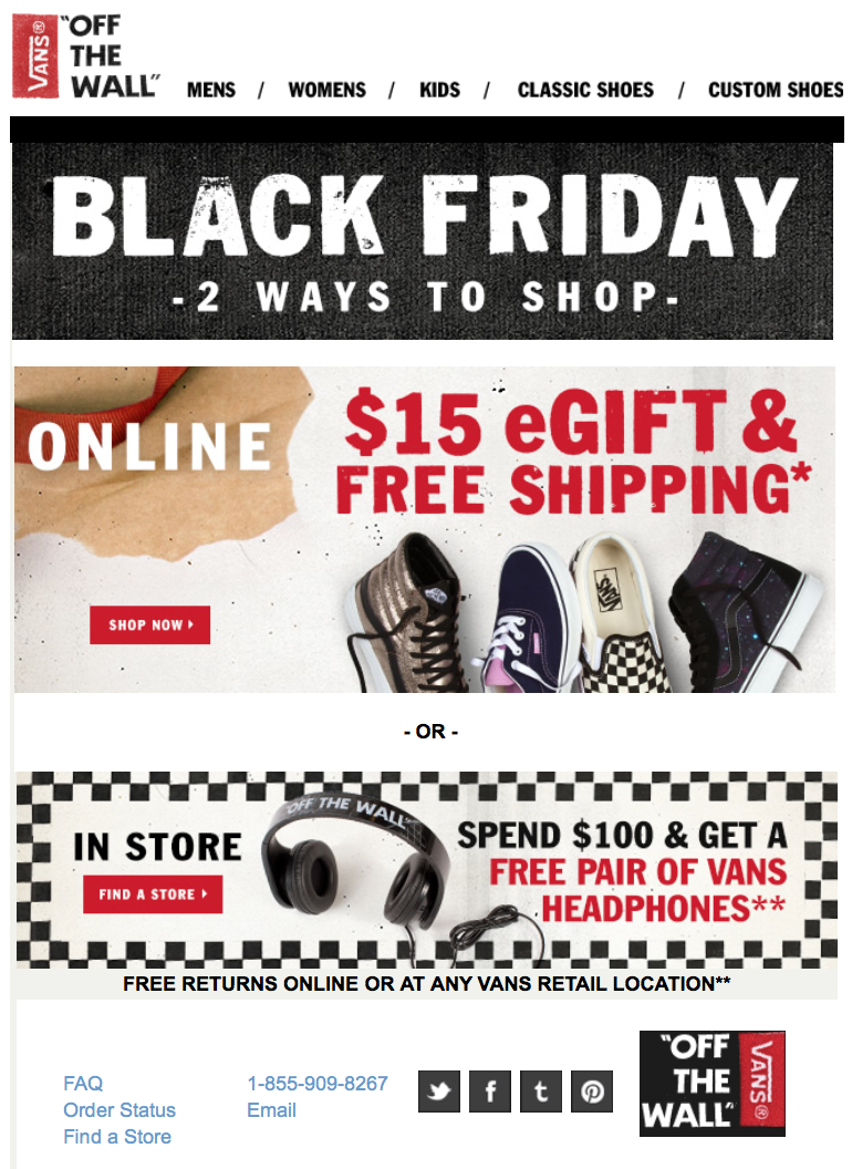 black friday vans