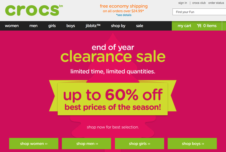 crocs clearance sale