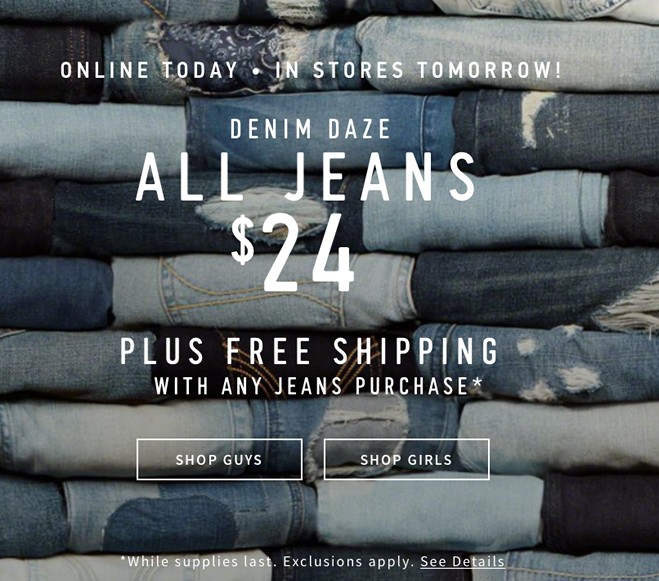 hollister jean sale ending