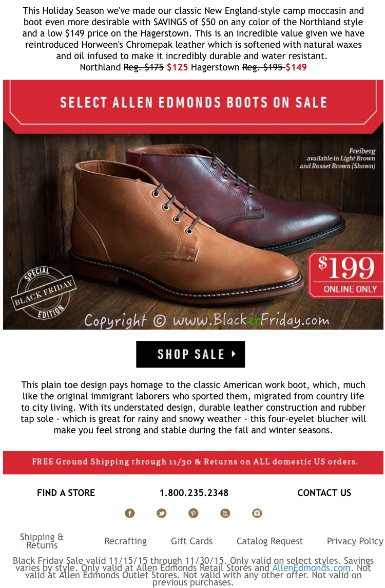 black friday allen edmonds