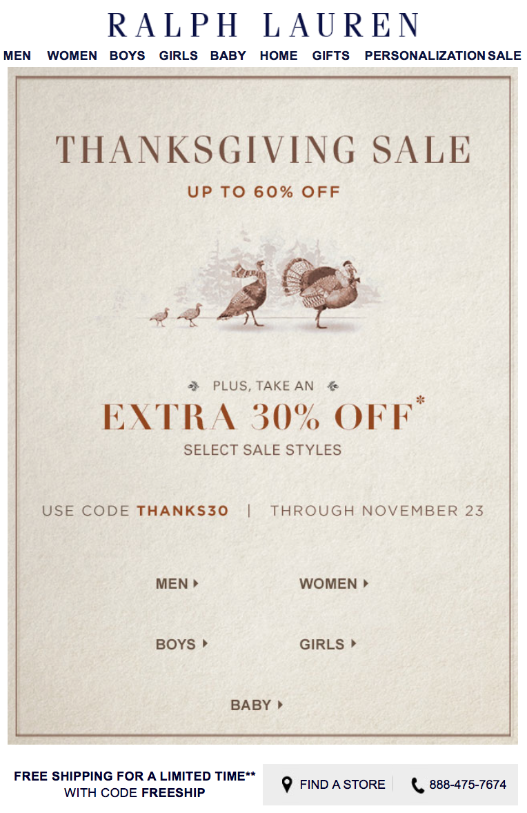 Ralph Lauren Black Friday 2020 Sale 