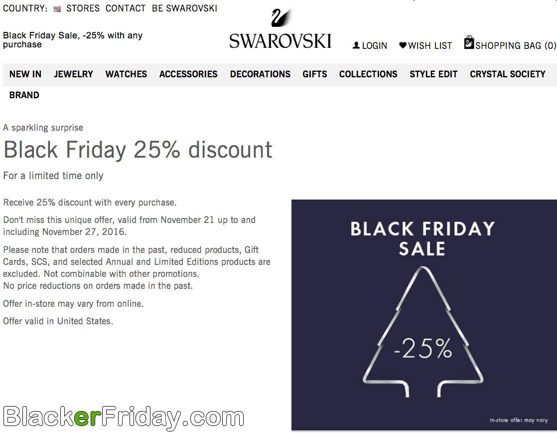 Swarovski Black Friday 2021 Sale - What to Expect - Blacker Friday - Will Swarovski Have Black Friday Deals