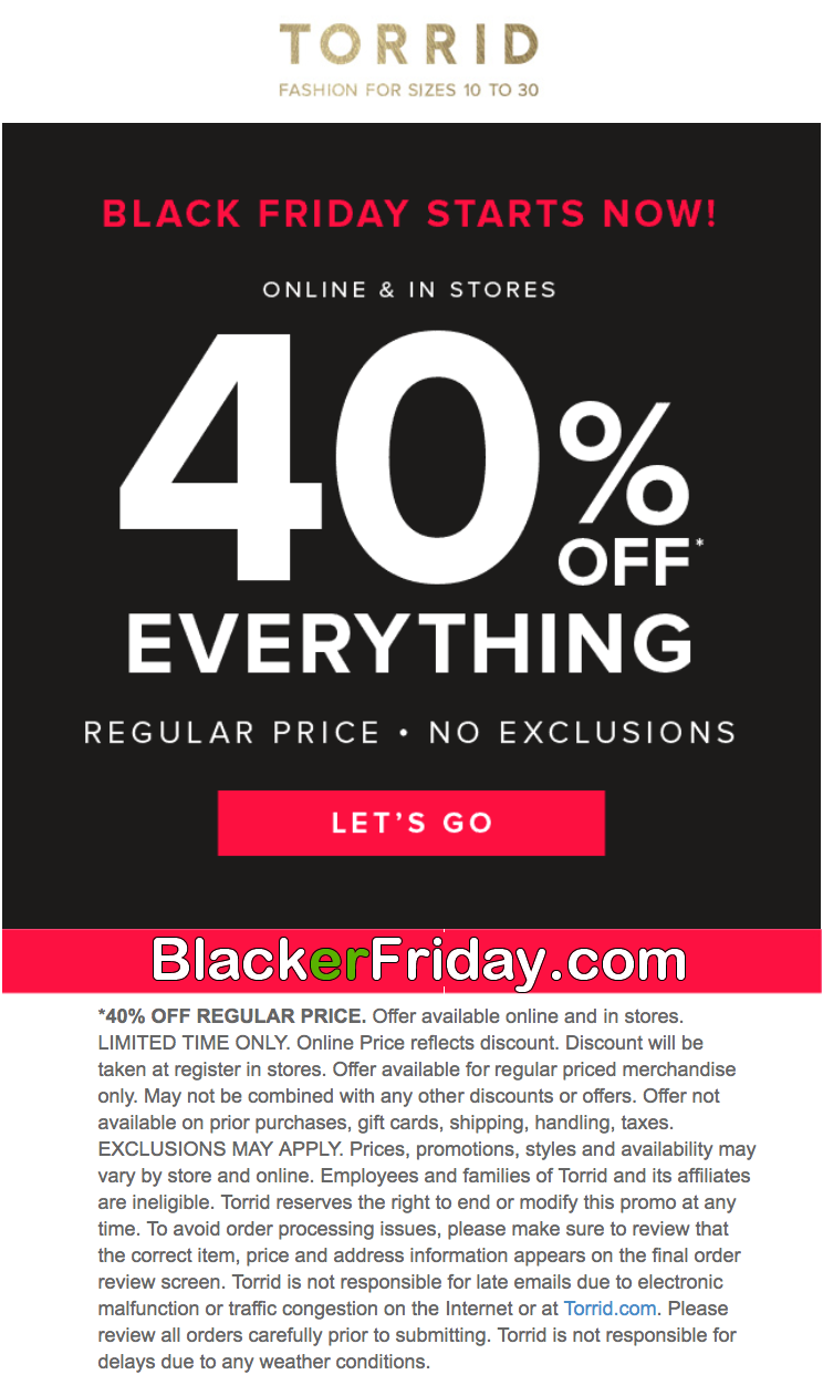 Torrid Black Friday 2022 Sale ☀ Ad ...