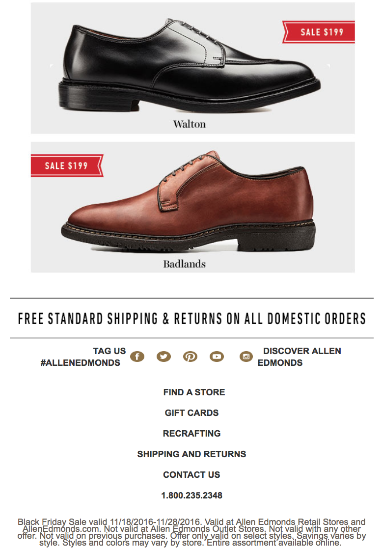 allen edmonds cyber monday