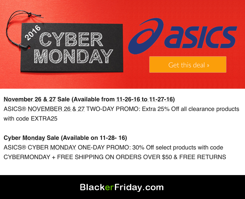 asics cyber monday