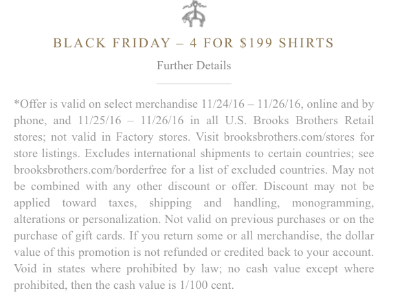 brooks brothers outlet black friday