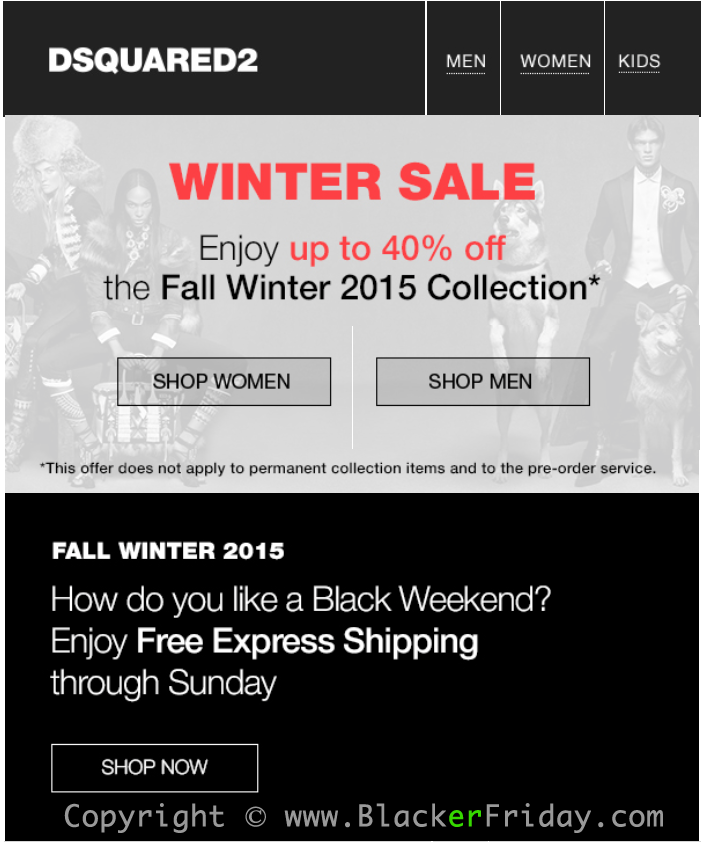 dsquared2 black friday