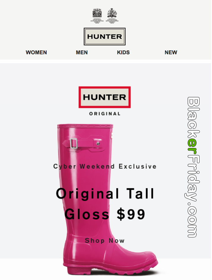 hunter boots cyber monday 2018