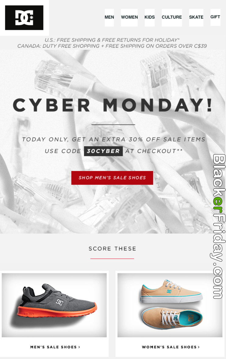 dc shoes cyber monday sale