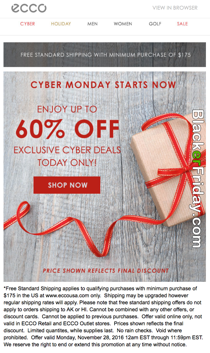 ecco cyber monday