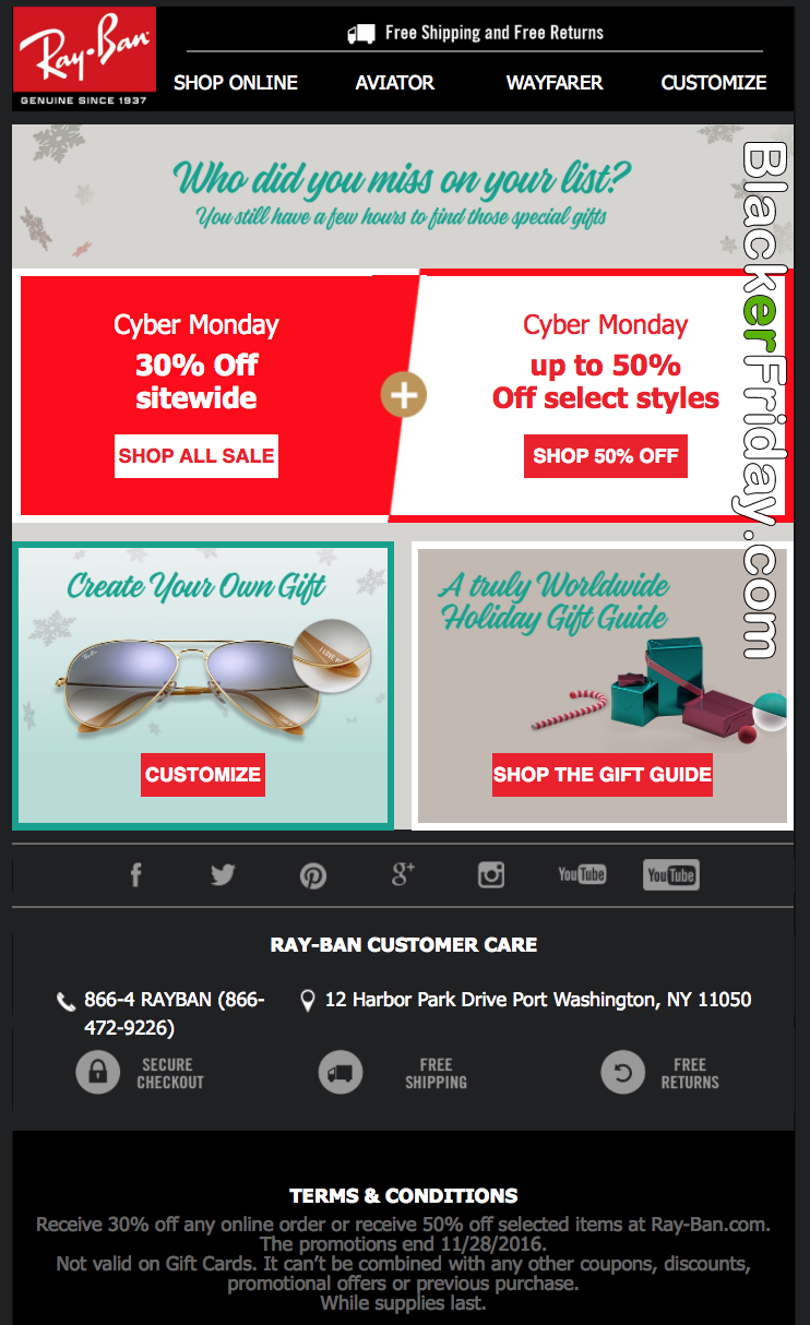 Ray-Ban Cyber Monday Sale 2021 - What 