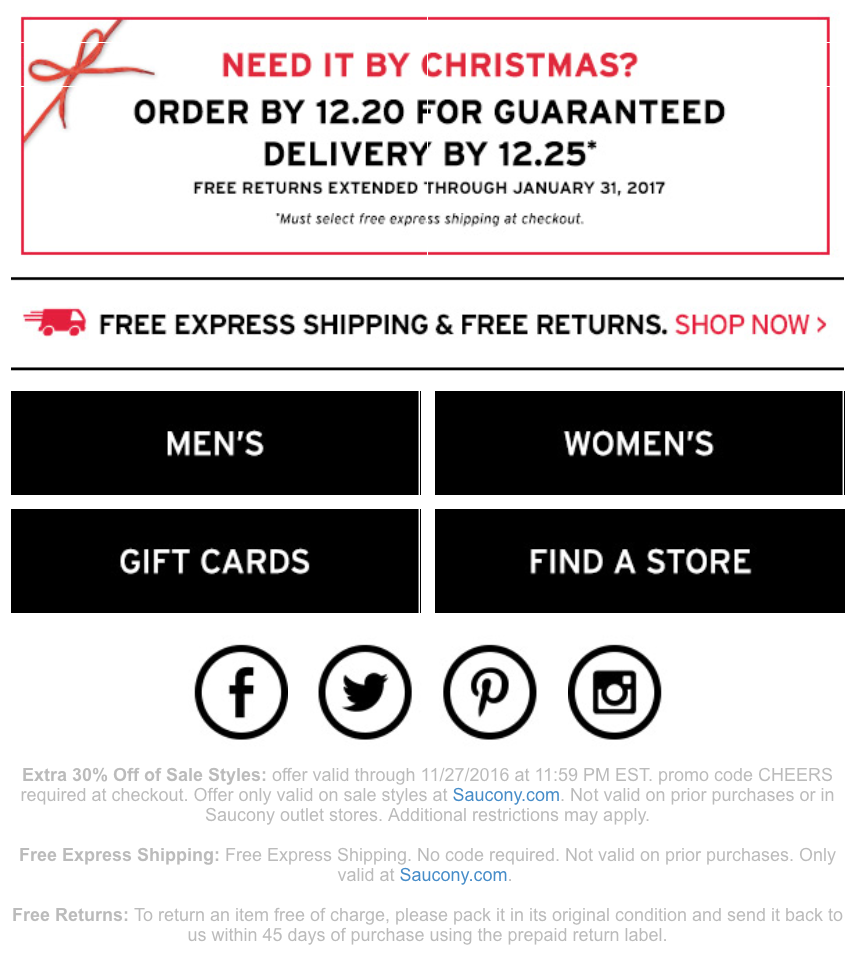 saucony promo code november 2015