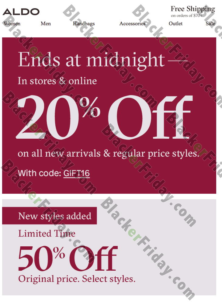 Aldo Cyber Monday Promotion Online Sale, UP OFF