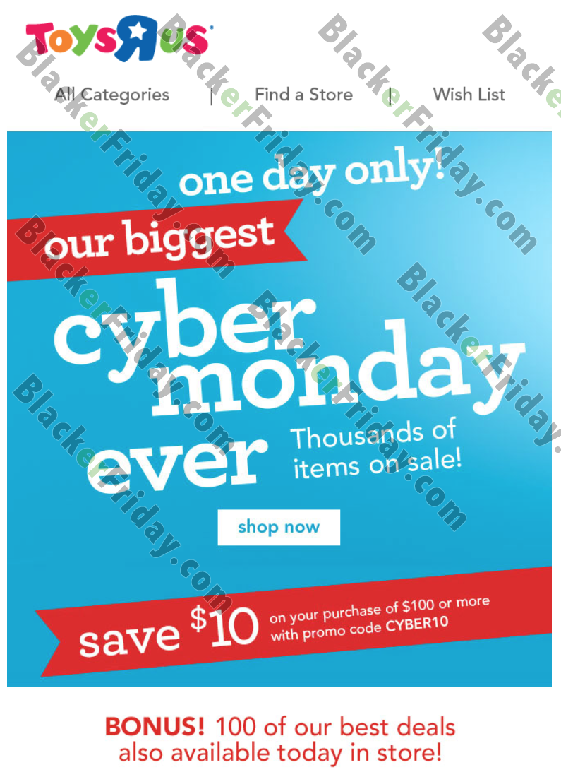 toys cyber monday sale