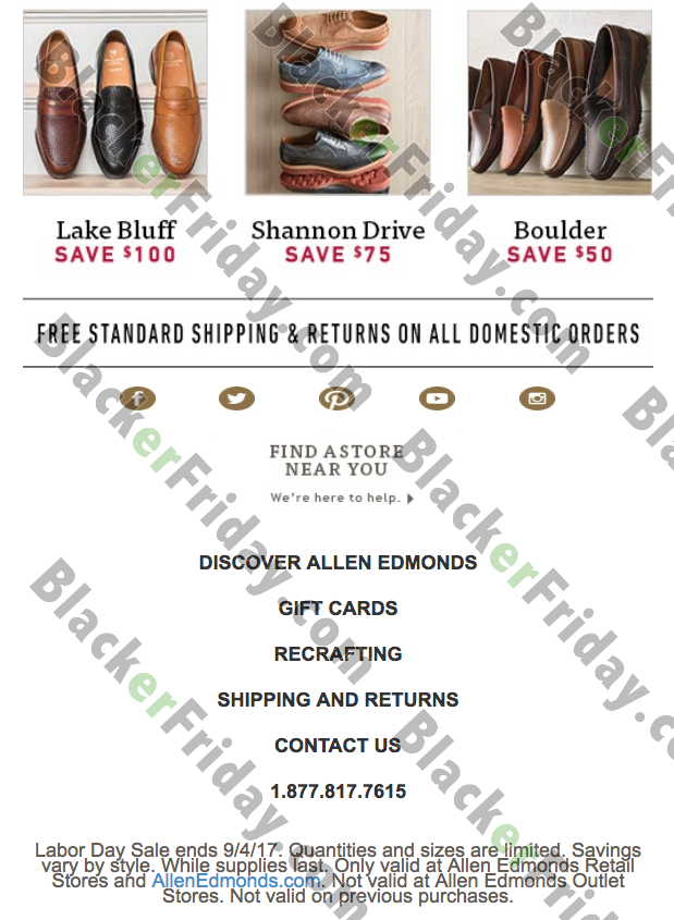 allen edmonds labor day sale