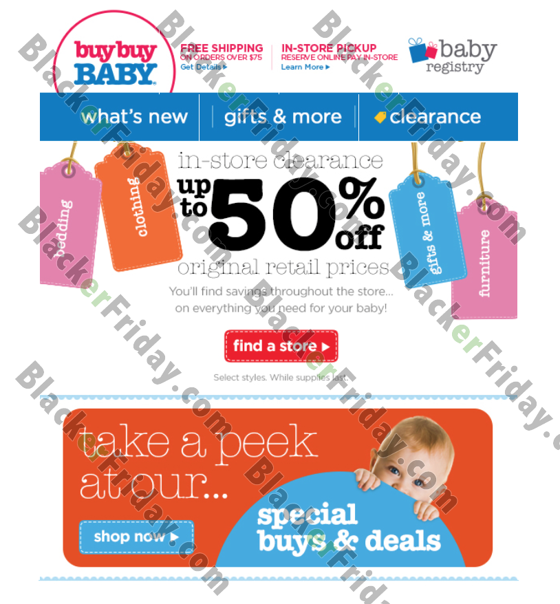 buy buy baby clearance